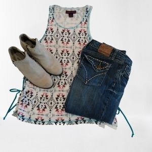 ROCK&ROLL COWGIRL - sleeveless top, lace up Size S